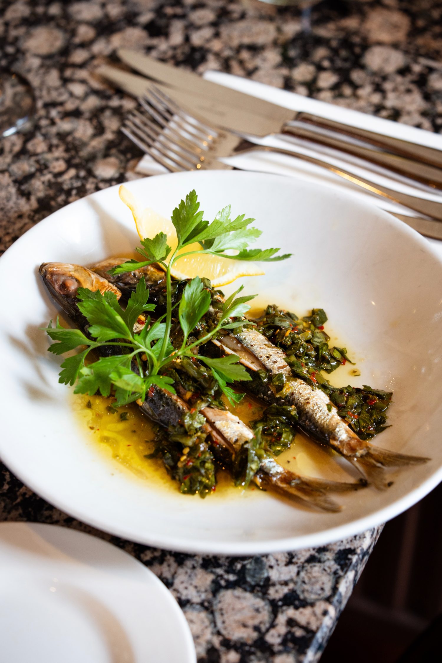 Grilled sardines