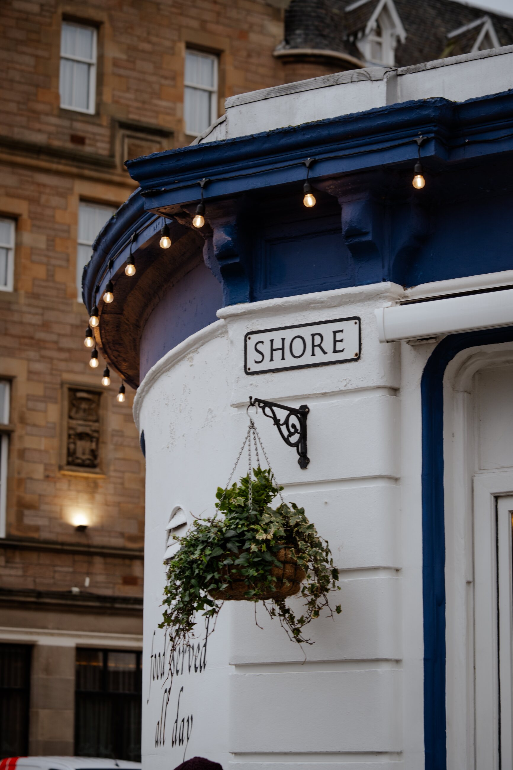 The Shore signage, Fishers in Leith